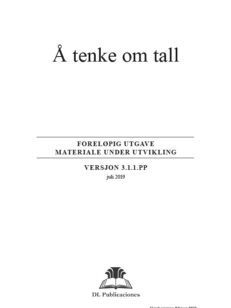Å tenke om tall
